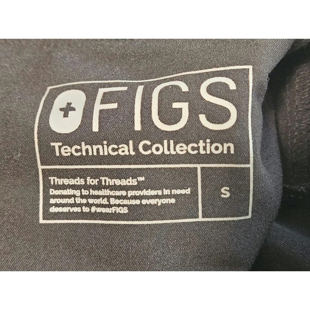 FIGS Tansen Jogger Scrub Pants Men's Small Black Technical Collection